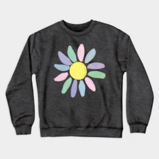 Pastel Colored Sunflower Crewneck Sweatshirt